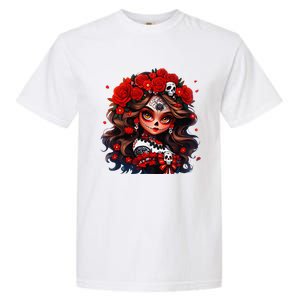 La Catrina Dia De Los Muertos Day Of The Dead Sugar Skull Garment-Dyed Heavyweight T-Shirt