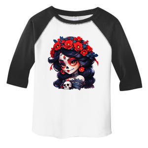 La Catrina Dia De Los Muertos Day Of The Dead Sugar Skull Toddler Fine Jersey T-Shirt