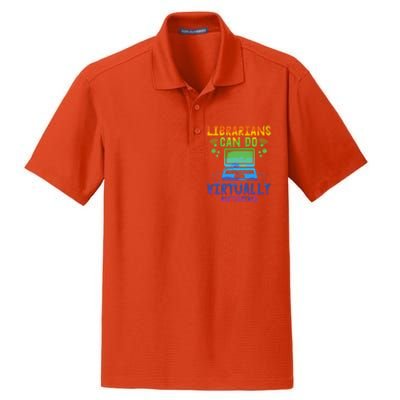 Librarians Can Do Virtually Anything Funny Teacher Gift Idea Great Gift Dry Zone Grid Polo