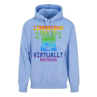 Librarians Can Do Virtually Anything Funny Teacher Gift Idea Great Gift Unisex Surf Hoodie