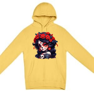 La Catrina Dia De Los Muertos Day Of The Dead Sugar Skull Premium Pullover Hoodie