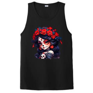 La Catrina Dia De Los Muertos Day Of The Dead Sugar Skull PosiCharge Competitor Tank