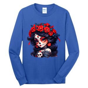 La Catrina Dia De Los Muertos Day Of The Dead Sugar Skull Tall Long Sleeve T-Shirt