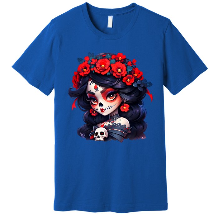 La Catrina Dia De Los Muertos Day Of The Dead Sugar Skull Premium T-Shirt