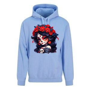 La Catrina Dia De Los Muertos Day Of The Dead Sugar Skull Unisex Surf Hoodie