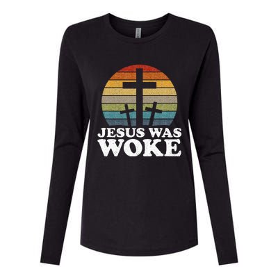 Liberal Christian Democrat Jesus Was Woke Womens Cotton Relaxed Long Sleeve T-Shirt