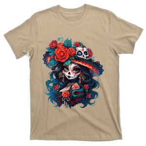 La Catrina Dia De Los Muertos Day Of The Dead Sugar Skull T-Shirt