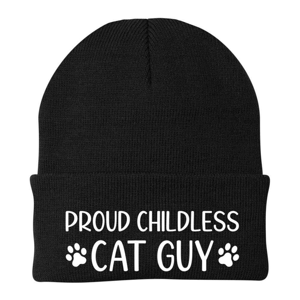 Less Cat Dudes S Cat Dad Proud Less Cat Guy Cool Gift Beanie