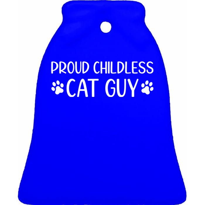 Less Cat Dudes S Cat Dad Proud Less Cat Guy Cool Gift Ceramic Bell Ornament