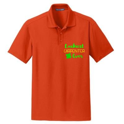 Luckiest Carpenter Ever St Patrick's Day Irish Woodworker Great Gift Dry Zone Grid Polo