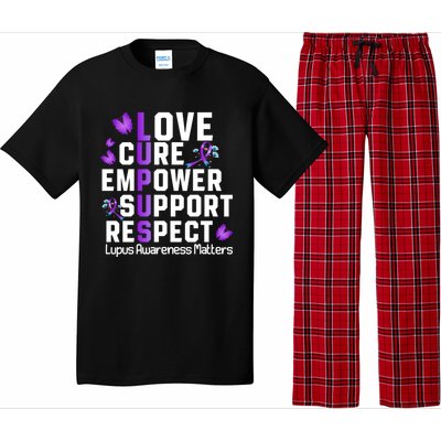 Love Cure Empower Support Respect Lupus Awareness Gift Pajama Set