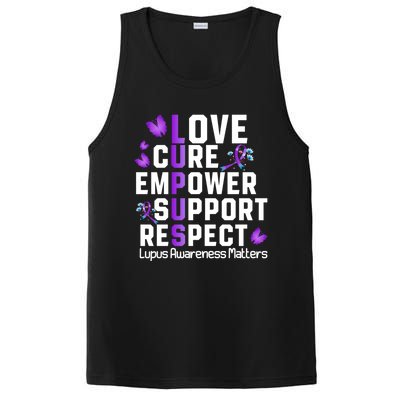 Love Cure Empower Support Respect Lupus Awareness Gift PosiCharge Competitor Tank