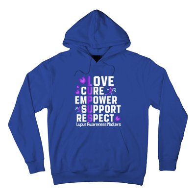 Love Cure Empower Support Respect Lupus Awareness Gift Hoodie