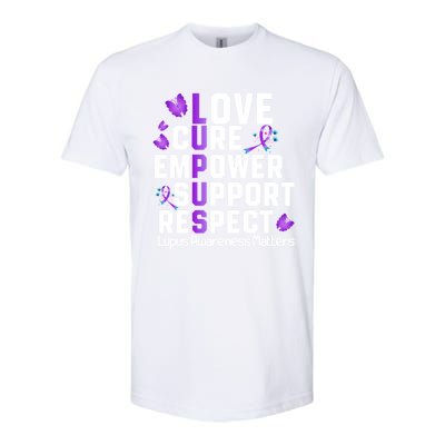 Love Cure Empower Support Respect Lupus Awareness Gift Softstyle® CVC T-Shirt