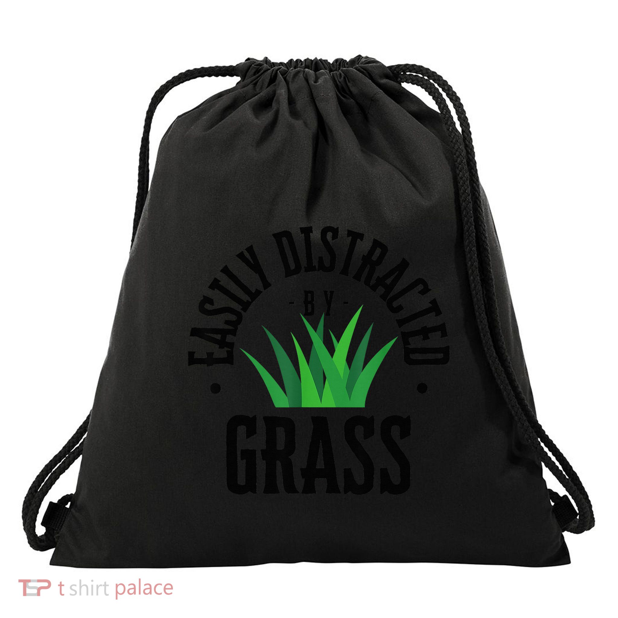 Lawn Care Easily Distracted By Grass Drawstring Bag
