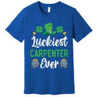 Luckiest Carpenter Ever St Patrick's Saint Pattys Day Funny Gift Premium T-Shirt