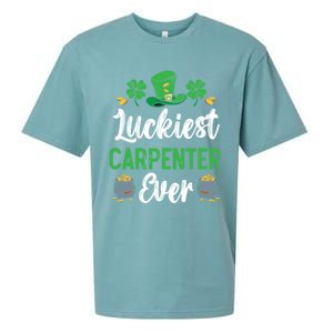 Luckiest Carpenter Ever St Patrick's Saint Pattys Day Funny Gift Sueded Cloud Jersey T-Shirt