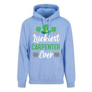 Luckiest Carpenter Ever St Patrick's Saint Pattys Day Funny Gift Unisex Surf Hoodie