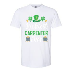 Luckiest Carpenter Ever St Patrick's Saint Pattys Day Funny Gift Softstyle CVC T-Shirt