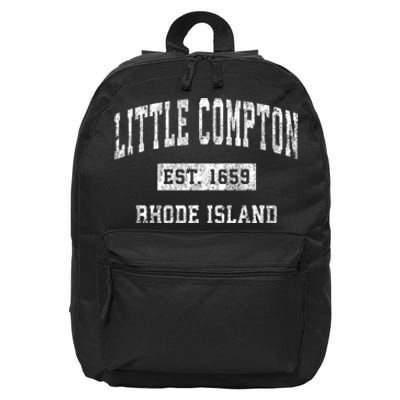 Little Compton Est 1659 Rhode Island Ri Vintage Established Sports Design 16 in Basic Backpack