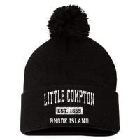 Little Compton Est 1659 Rhode Island Ri Vintage Established Sports Design Pom Pom 12in Knit Beanie