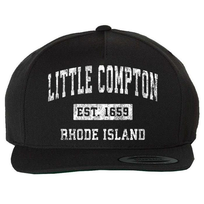 Little Compton Est 1659 Rhode Island Ri Vintage Established Sports Design Wool Snapback Cap