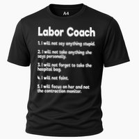 Labor Coach Expecting Dad Rules Papa Funny Baby Cooling Performance Crew T-Shirt