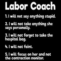Labor Coach Expecting Dad Rules Papa Funny Baby Cooling Performance Crew T-Shirt