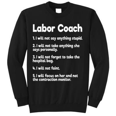 Labor Coach Expecting Dad Rules Papa Funny Baby Sweatshirt