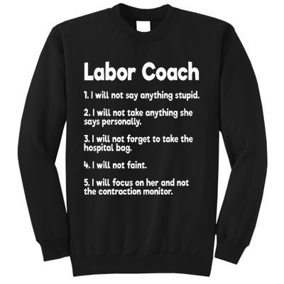 Labor Coach Expecting Dad Rules Papa Funny Baby Sweatshirt