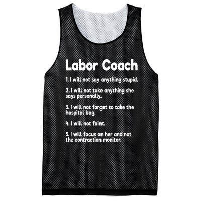 Labor Coach Expecting Dad Rules Papa Funny Baby Mesh Reversible Basketball Jersey Tank