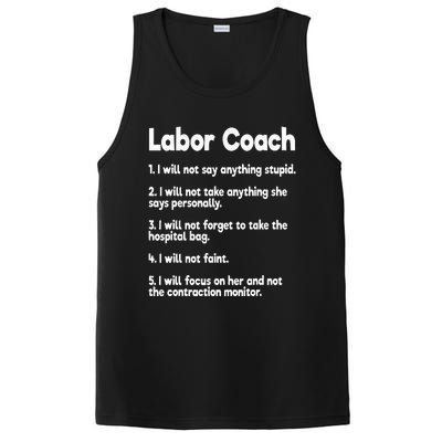 Labor Coach Expecting Dad Rules Papa Funny Baby PosiCharge Competitor Tank