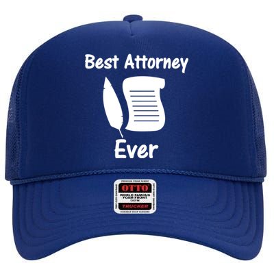 Law Clerk For Lawyer Gift High Crown Mesh Back Trucker Hat