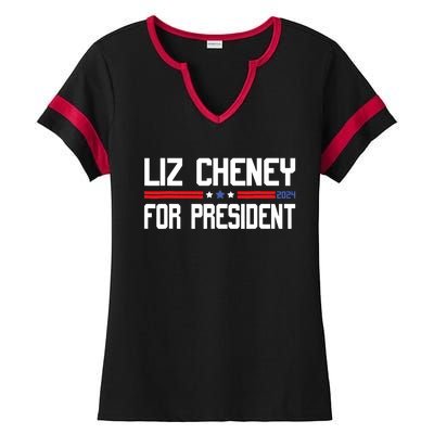 Liz Cheney For President 2024 Ladies Halftime Notch Neck Tee