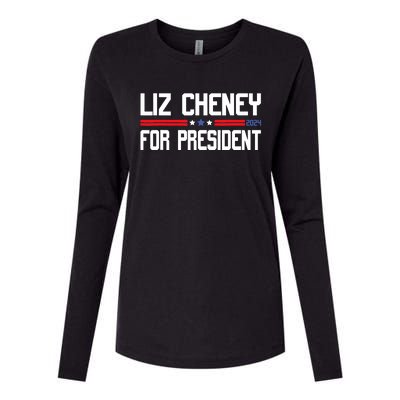 Liz Cheney For President 2024 Womens Cotton Relaxed Long Sleeve T-Shirt