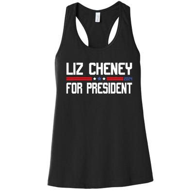 Liz Cheney For President 2024 Women's Racerback Tank