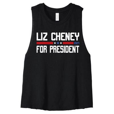 Liz Cheney For President 2024 Women's Racerback Cropped Tank