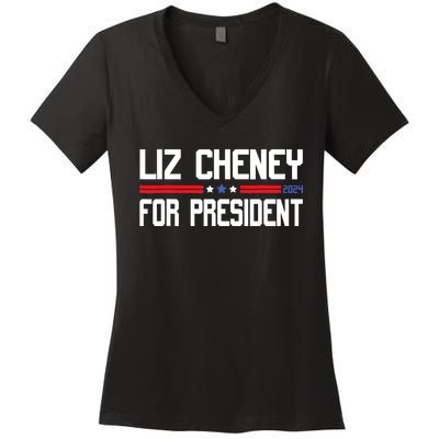 Liz Cheney For President 2024 Women's V-Neck T-Shirt