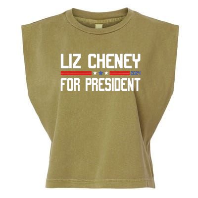 Liz Cheney For President 2024 Garment-Dyed Women's Muscle Tee