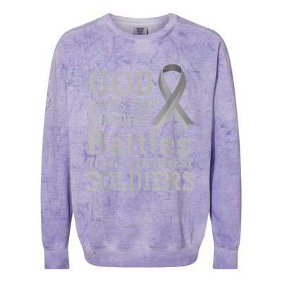 Lung Cancer Fighter Christian Lung Cancer Awareness Colorblast Crewneck Sweatshirt