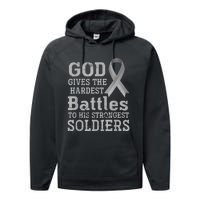 Lung Cancer Fighter Christian Lung Cancer Awareness Performance Fleece Hoodie