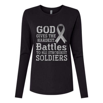 Lung Cancer Fighter Christian Lung Cancer Awareness Womens Cotton Relaxed Long Sleeve T-Shirt