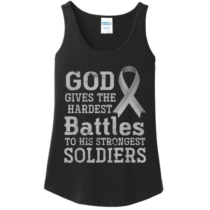 Lung Cancer Fighter Christian Lung Cancer Awareness Ladies Essential Tank