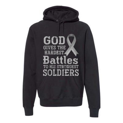 Lung Cancer Fighter Christian Lung Cancer Awareness Premium Hoodie