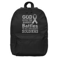 Lung Cancer Fighter Christian Lung Cancer Awareness 16 in Basic Backpack