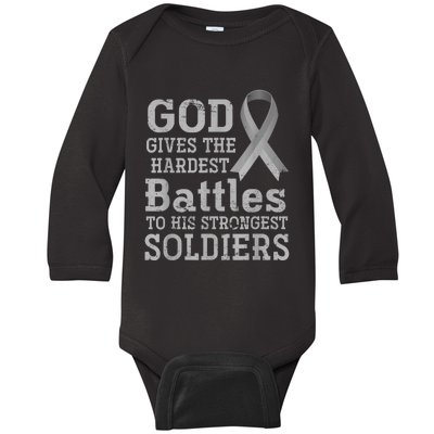 Lung Cancer Fighter Christian Lung Cancer Awareness Baby Long Sleeve Bodysuit