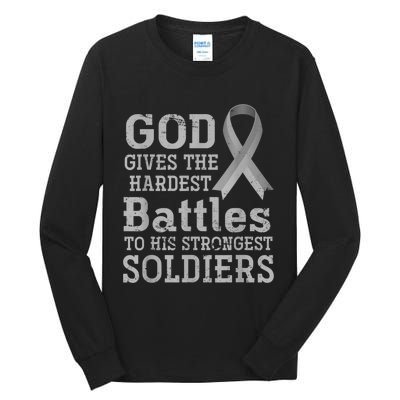 Lung Cancer Fighter Christian Lung Cancer Awareness Tall Long Sleeve T-Shirt