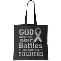 Lung Cancer Fighter Christian Lung Cancer Awareness Tote Bag