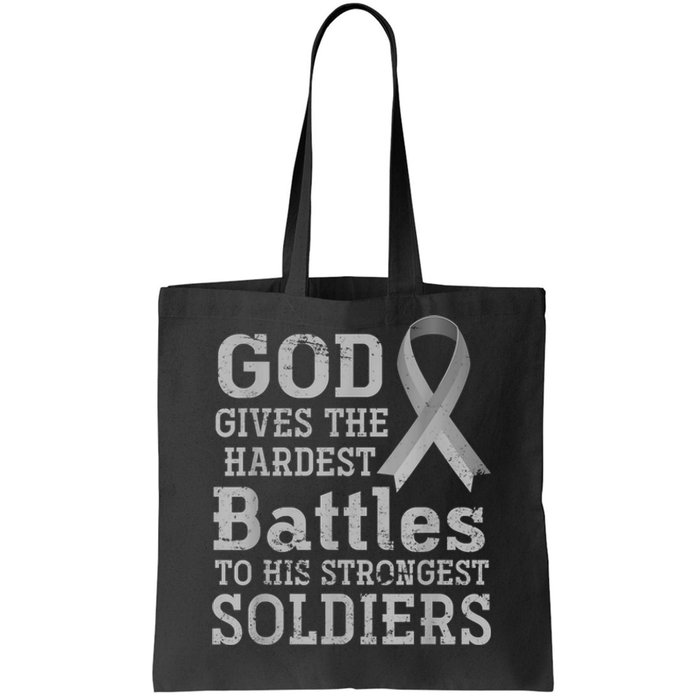 Lung Cancer Fighter Christian Lung Cancer Awareness Tote Bag