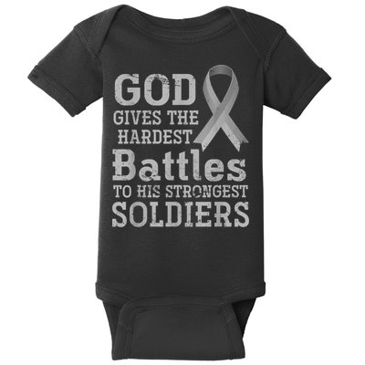 Lung Cancer Fighter Christian Lung Cancer Awareness Baby Bodysuit